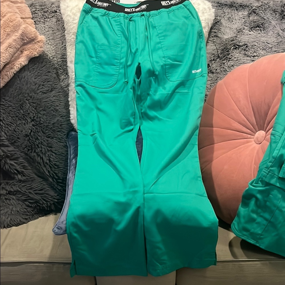 Grey's Anatomy Green Straight Leg scrub pants